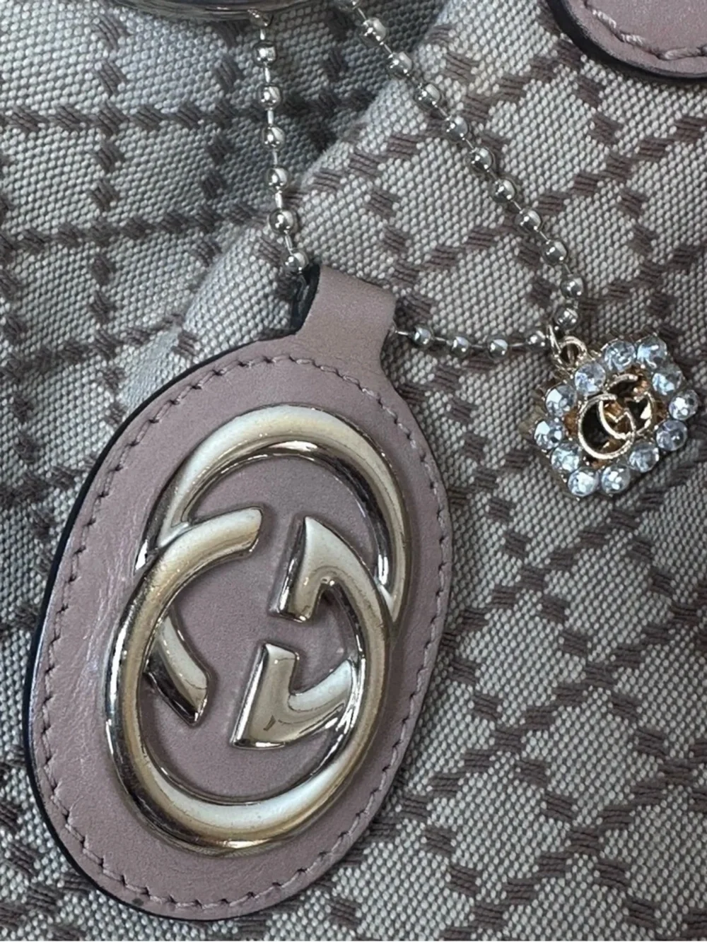 Authentic Vintage Gucci Diamante Canvas Sukey satchel